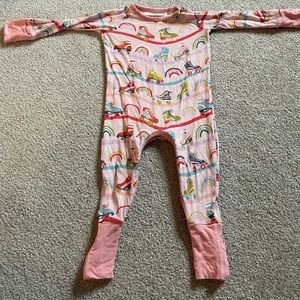 Little Sleepies Retro Roller skates crescent zippy